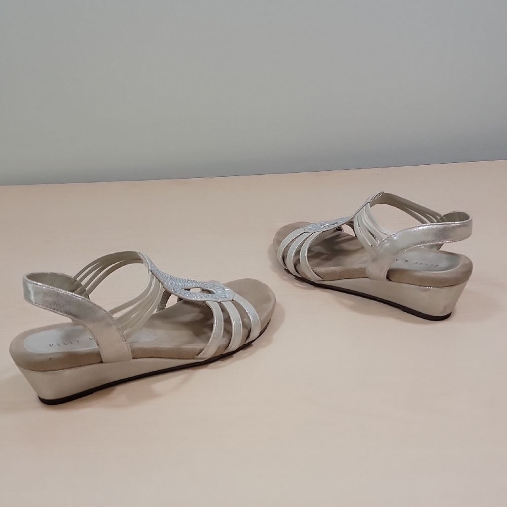 Kelly & Katie Valka Silver Rhinestone Strappy Gladiator Sandal - Picture 12 of 12